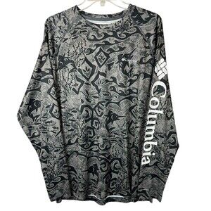 Columbia PFG Men's Fish Camo Long Sleeve Omni-Shade Shirt  Size L  Gorpcore